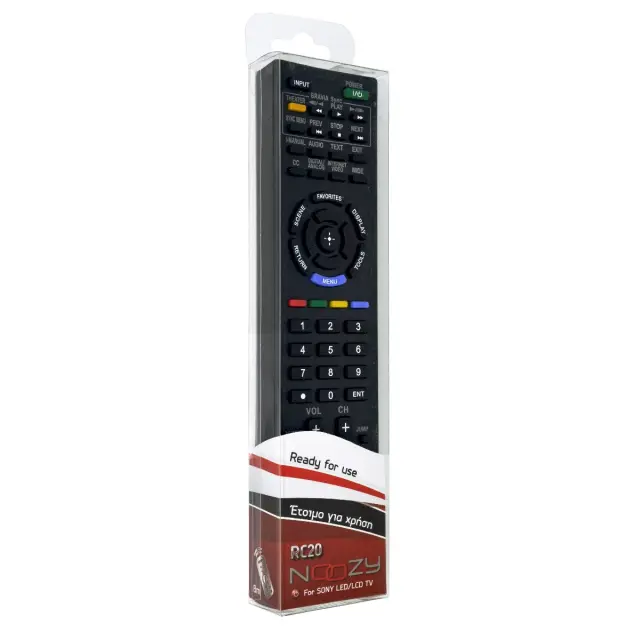 Τηλεχειριστήριο Noozy RC20 για Τηλεοράσεις Sony Άμεσης Αντικατάστασης χωρίς Προγραμματισμό 2