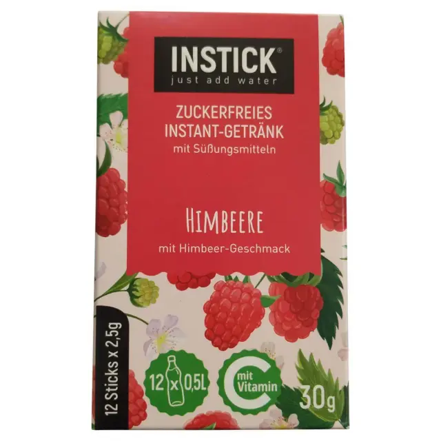 Instick Ρόφημα σε Σκόνη με Γεύση Βατόμουρο 12 Sticks x 2.5g