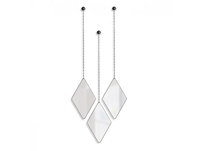 Σετ διακοσμητικοί καθρέπτες τοίχου Umbra Dima Diamond με διαστάσεις 17x1.6x28cm - 3 τεμάχιαS-11213