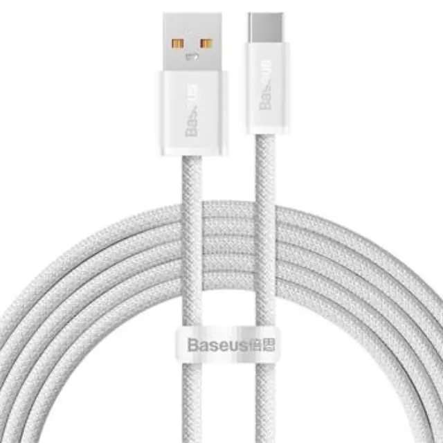 Baseus Dynamic Series Fast Charging Data Cable USB-A - USB-C 100W 2m White
