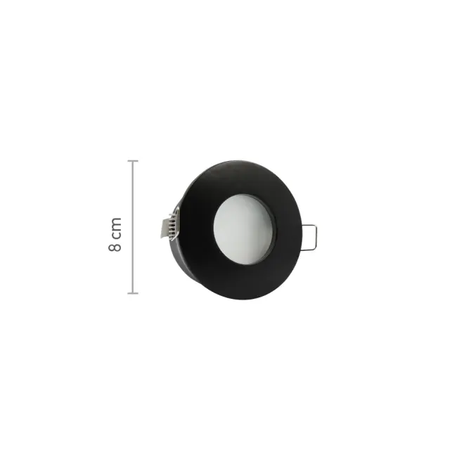 InLight Χωνευτό σποτ από χρώμιο μέταλλο 1XGU10 IP44 D:8cm (Χ0008-CH) 2