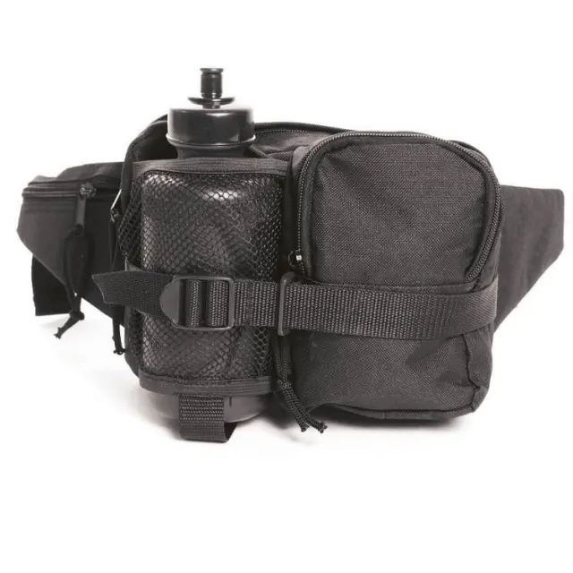 Mil-Tec Fanny Pack With Bottle Black-Τσαντάκι Μέσης Με Μπουκάλι Μαύρο - 01-Black-Μαύρο