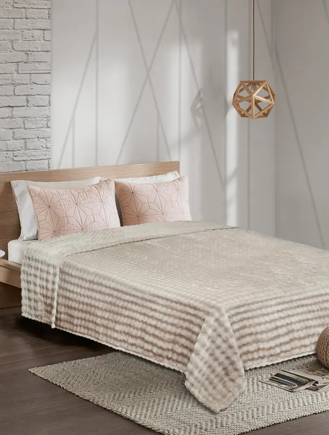 Κουβέρτα Fleece PUFFELLA BROWN MADI μονή: 160 x 220 εκ.