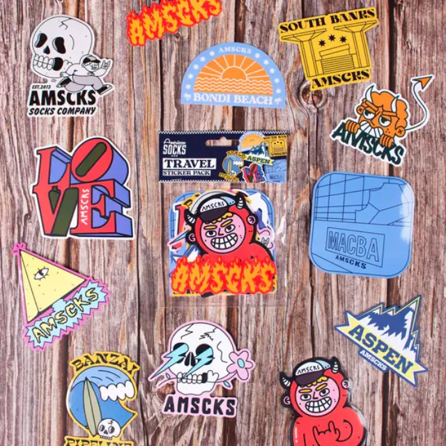 American Socks Travel Sticker Pack Αυτοκόλλητα Streetwear 3