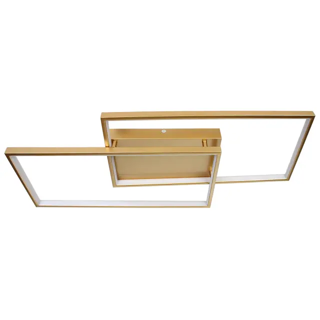 Φωτιστικό οροφής LED 34W 80x34x8 εκ. χρυσό με controller - GLOBOBOX 3