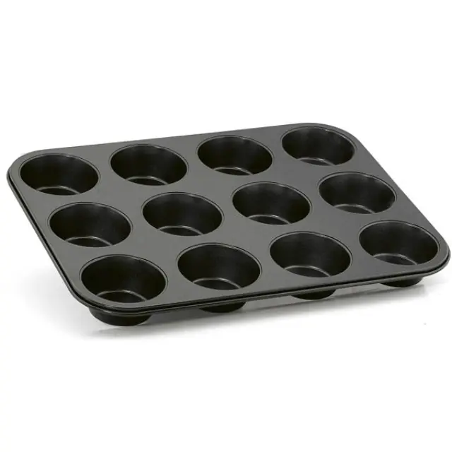 Φόρμα Αλουμινίου Αντικολλητική Cupcake 12 Θέσεων 35 x 26cm
