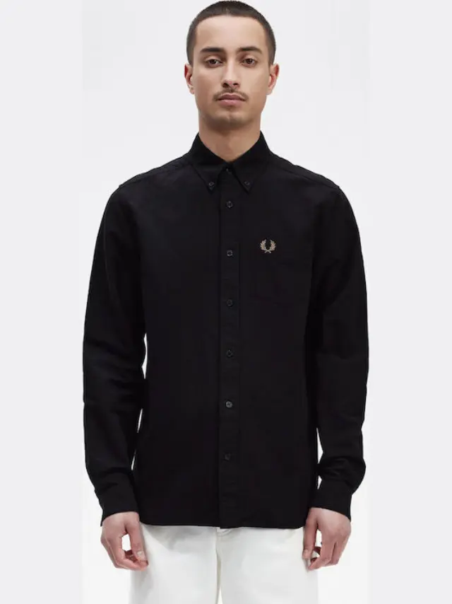 Fred Perry Oxford Shirt Μαύρο Black