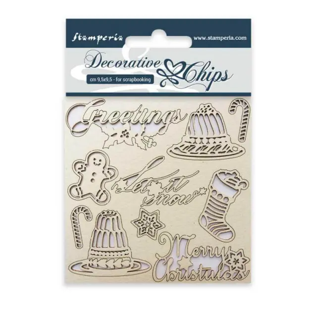 Διακοσμητικά Chipboard Stamperia - Classic Christmas 9.5x9.5cm - 1τεμ