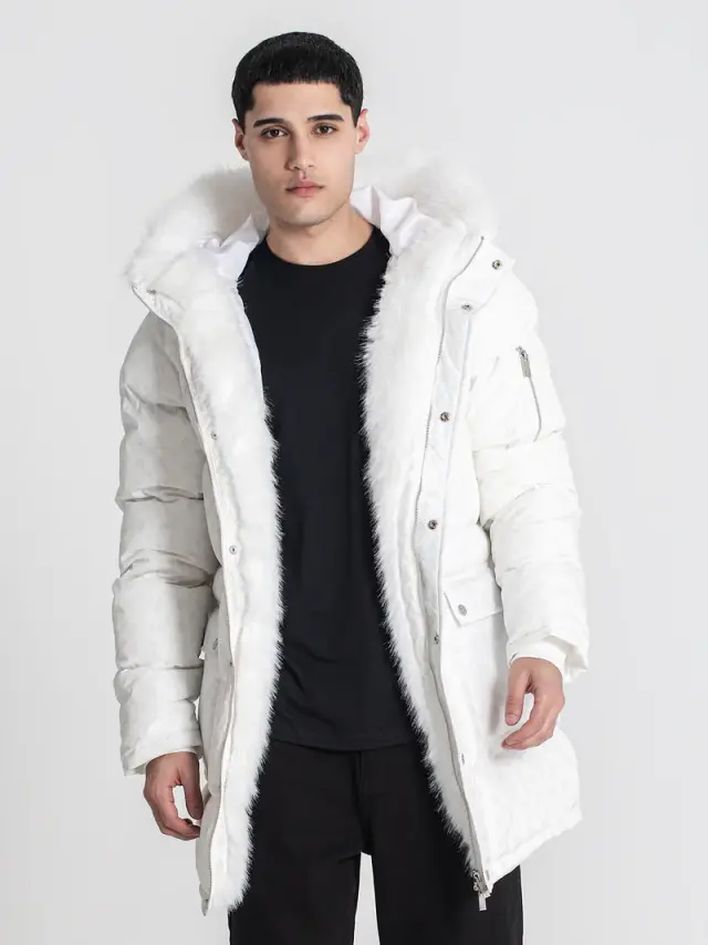 Gianni Kavanagh Ανδρικό LOGOMANIA Παρκά Μπουφάν – White - S 2