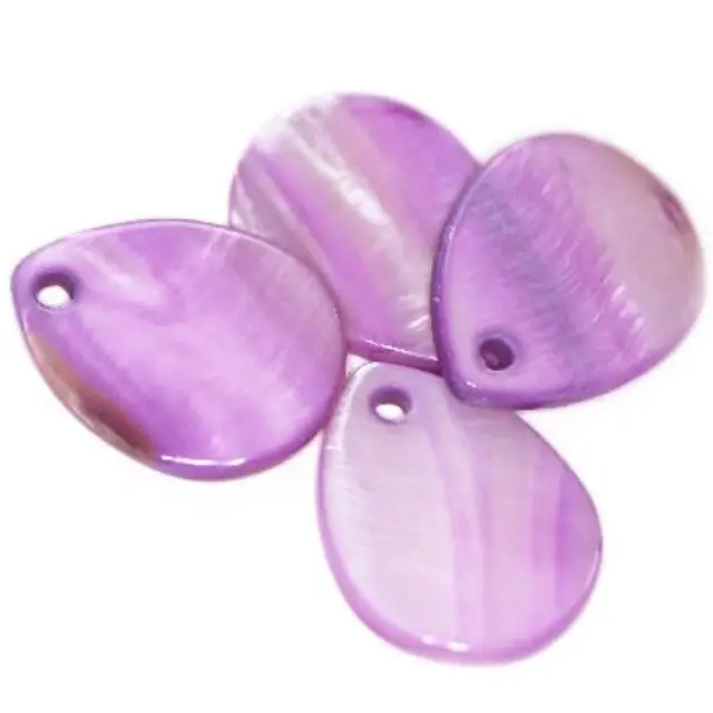 Mother of Pearl Δάκρυ Amethyst 15x20mm ~10τεμ