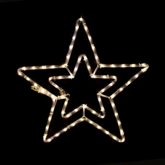 AcaLight Offer ΔΙΠΛΑ ΑΣΤΕΡΙΑ ΜΟΝΟΚΑΝΑΛΟΣ ΦΩΤΟΣΩΛΗΝΑΣ 60 LED 2.5m ΘΕΡΜΟ ΛΕΥΚΟ IP44 460mm ΜΕ 1.5m ΚΑΛΩΔΙΟ