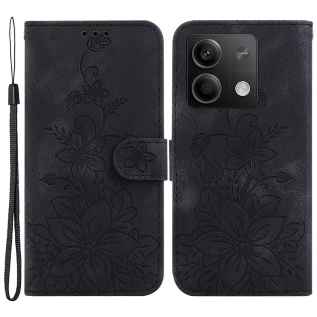 Θήκη Βιβλίο για Redmi Note 13 5G - Flower Black OEM