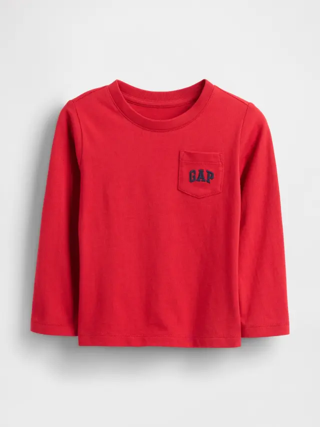 Βρεφική & Νηπιακή Logo Μπλούζα με Τσέπη MODERN RED