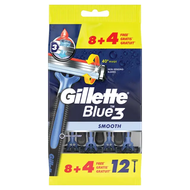 Gillette Blue 3 Smooth Ξυραφάκια Μιας Χρήσης 12τμχ