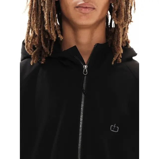 Emerson Ribbed Jacket with Hood (222.EM10.116-Black) - Μαύρο 3