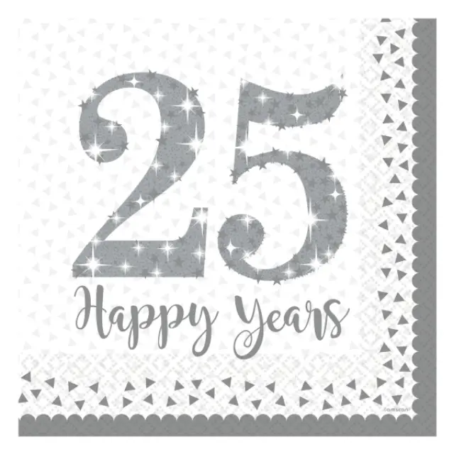 Χαρτοπετσέτες Φαγητού 33εκ 25 Anniversary /16 τεμ