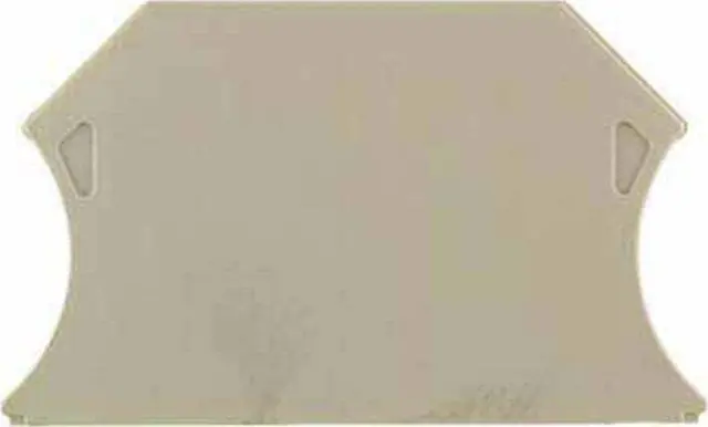 End plate for terminals, dark beige, Height: 56 mm, Width: 1.5 mm, V-0, Wemid, Snap-on: No