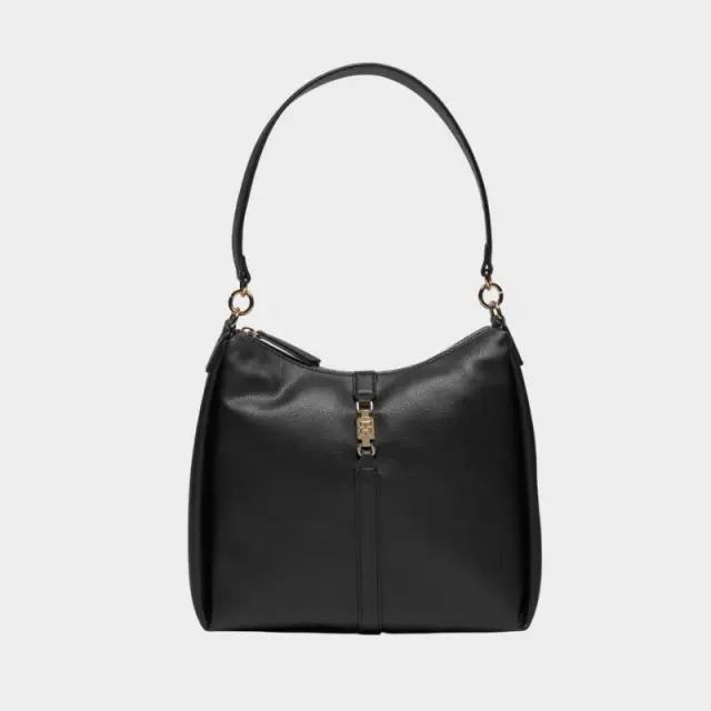 Tommy Hilfiger - Γυναικεία Τσάντα Ώμου Th Feminine Hobo AW0AW15713-BDS Μαύρο 2