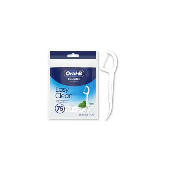 Oral-B Easy Clean Floss Picks Οδοντικό Νήμα με Λαβή, Μέντα 75τμχ