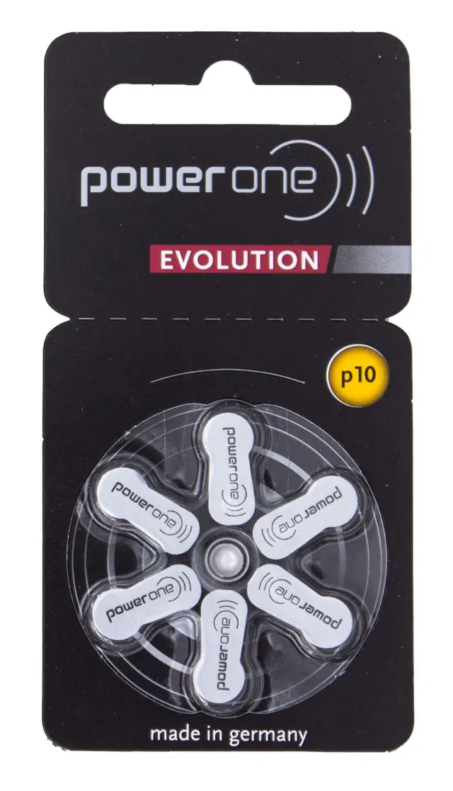 POWER ONE Evolution p10 μπαταρίες ακουστικών βαρηκοΐας 6 τμχ