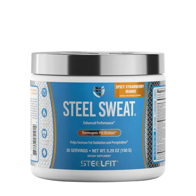 Steelfit Steel Sweat® - Thermogenic Pre-workout Spicy Strawberry Mango, 150 g