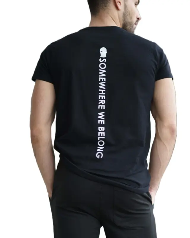 Ghetto Somewhere We Belong Black T-Shirt for Men | 100% Cotton