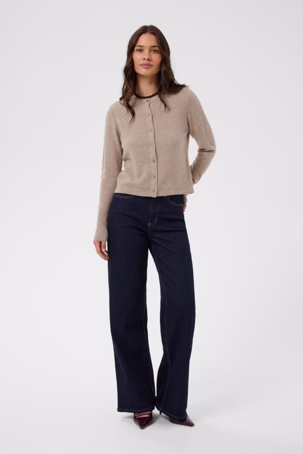 Kaffe KAcashie Wool and Cashmere-Blend Ζακέτα Μπεζ Μπεζ - XXL 2