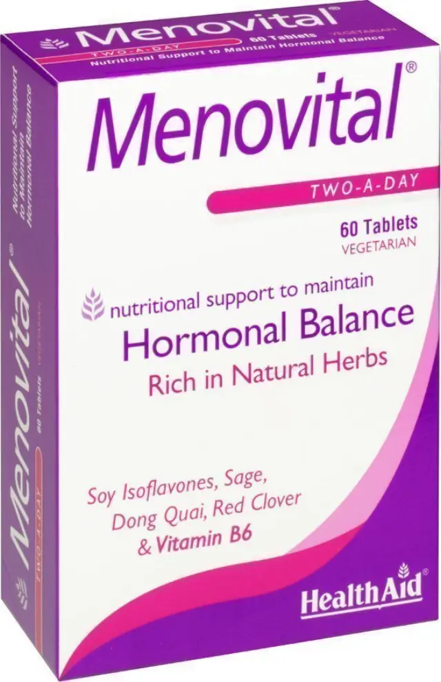Health Aid | Menovital Hormonal Balance | Συμπλήρωμα για την Εμμηνόπαυση | 60Tabs