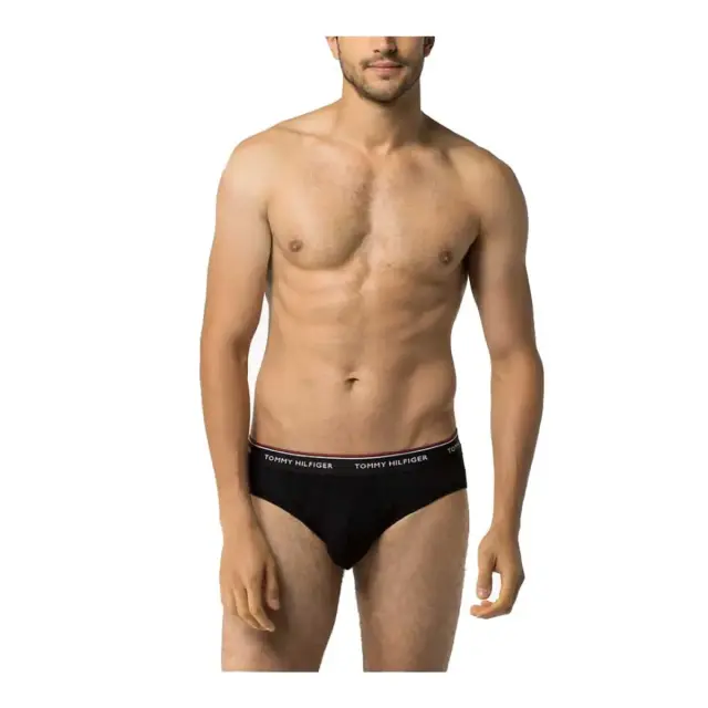 Tommy Hilfiger Ανδρικό Σλιπ Premium Essential Brief - Τριπλό Πακέτο, Χρώμα Μαύρο - S 3