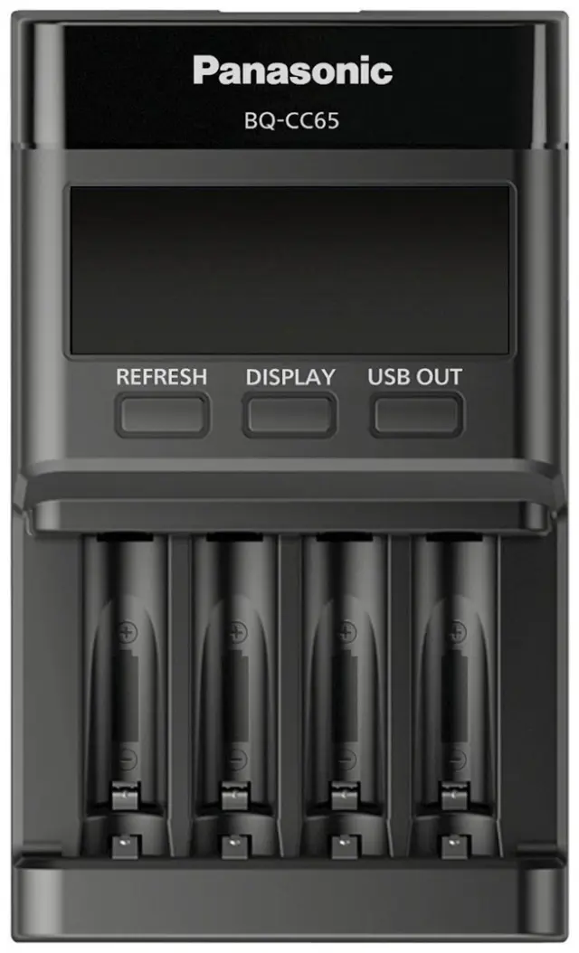 Panasonic Eneloop Professional BQ-CC65E USB Φορτιστής 4 Μπαταριών Ni-MH Μεγέθους AA/AAA (13454402) (PAN13454402)