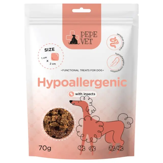 PEPE VET Hypoallergenic Insect - dog treat - 70g