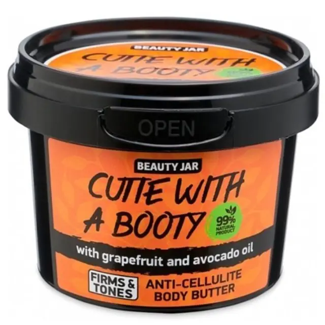 Beauty Jar “CUTIE WITH A BOOTY” Βούτυρο Σώματος Κατά Της Κυτταρίτιδας, 90gr