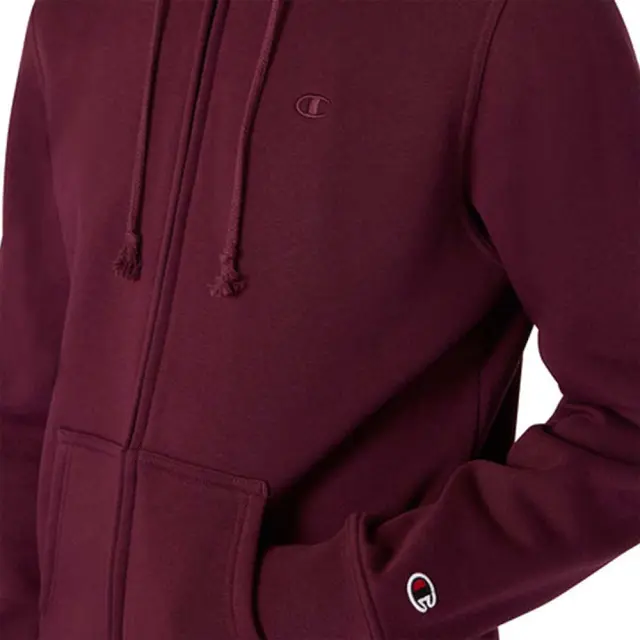 Champion Men's Fleece Full-Zip Small Logo Hoodie Μπορντό 220276-RS522 (Champion) - Small 3
