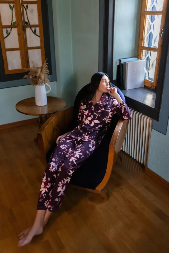 W1540 - Type - PYJAMA BUTTONED MAGENDA FLOWER