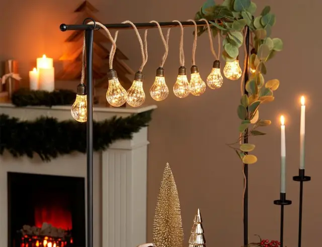 Μεταλλική Ράγα Διακόσμησης Mica Decorations για τραπεζαρία, με επέκταση από 223cm έως 250cm, Μαύρο 1052908