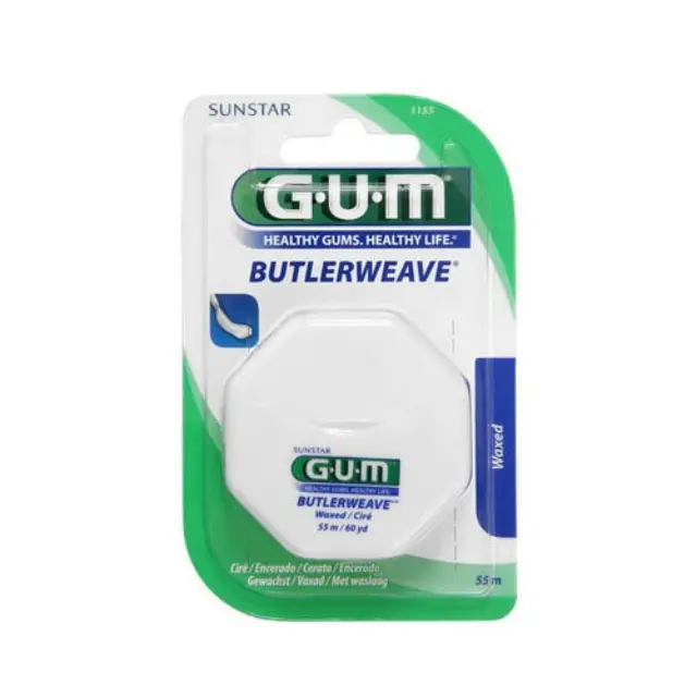 GUM ButlerWeave (1155) Waxed Floss Κηρωμένο Οδοντικό Νήμα, 55m 2