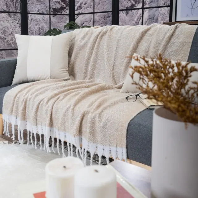 Ριχτάρι-Κουβέρτα Καναπέ Mohair 01 TEORAN 130 x 150cm