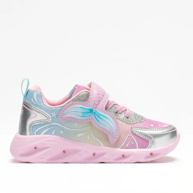 Lelli Kelly Παπούτσια αθλητικά sneakers ροζ με φωτάκια Led και σχέδιο mermaid LKAL5636A00 RO01 MARIEL