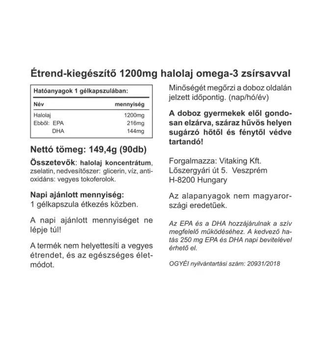 Vitaking Omega-3 1200 mg 2