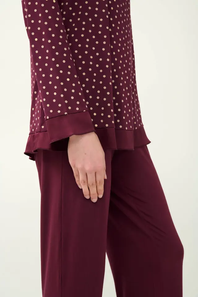 Vamp Γυναικεία Πιτζάμα Micromodal Πουά Red Windsor - XL 3