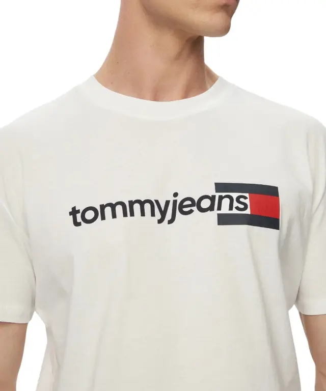 Tommy Hilfiger - Ανδρικό T-shirt Entry Dna Regular Fit DM0DM23406-YBL Εκρού 3