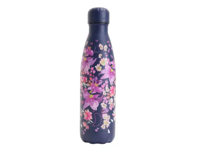 Μπουκάλι Θερμός Original Floral Chilly's με χωρητικότητα 500ml και διατήρηση θερμοκρασίας 12h ζεστό / 24h κρύο - Flower Drop