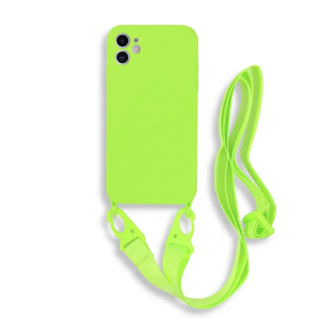 Bodycell Silicon Case με Λουρακι iPhone 11 Neon Green