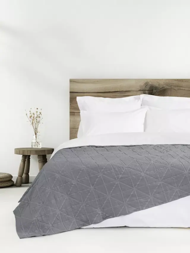 Κουβέρτα Tore - Dark Gray Ένα χρώμα Γίγας 270x270