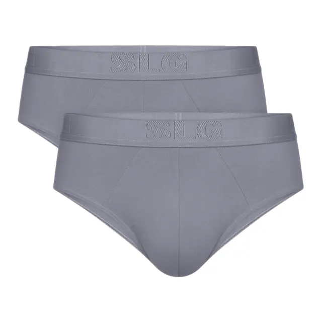Sloggi Ανδρικό Slip SLG Base Soft Brief - Διπλό Πακέτο, Χρώμα Morandi Grey