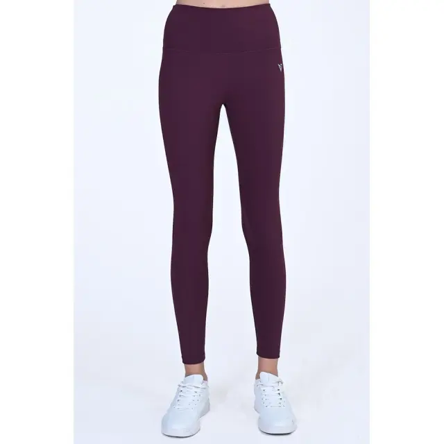 Magnetic North Zip Pocket Tights (50002-Dark Maroon) - Καφέ