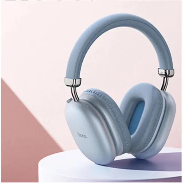 Wireless Ακουστικά Stereo Hoco W35 Max Joy v5.3 800mAh με υποδοχή Micro SD και AUX Μπλε 2