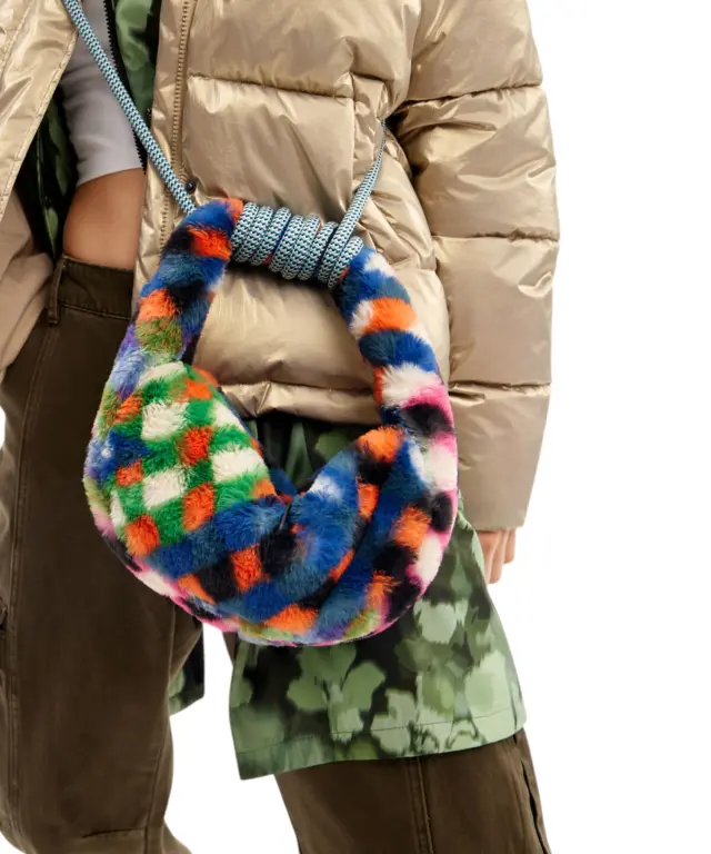 Desigual - Γυναικεία Τσάντα Ώμου Coqueta Bangor 23WAXA40-2000 Μαύρο/Πολύχρωμο 2