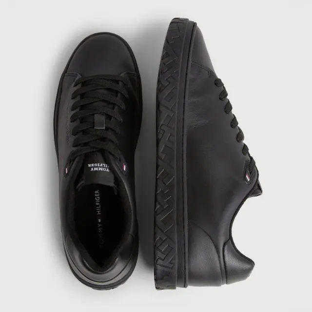 Sneaker Tommy Hilfiger Court Thick Cupsole Leather FM0FM04830-0GQ Μαύρο - 45 3