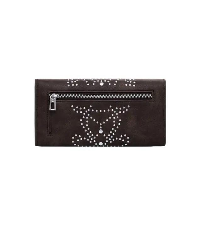Desigual - Γυναικείο πορτοφόλι Mariona Poker Face 25WAYP30-6009 Καφέ 2